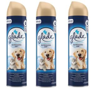 3 Botes de Glade Brise Ambientador mascotas refreshing spray 300 ml por 5.53€