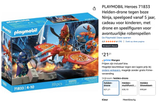 PLAYMOBIL Heroes 71833 Helden-drone tegen boze Ninja voor €21,21 bij Amazon