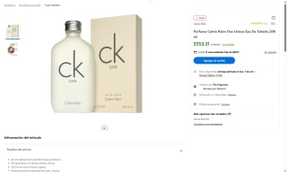 Perfume Calvin Klein One por $553 | Oferta Walmart