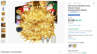 Luces Navideñas 55m 530LED por $138 | Mercado Libre