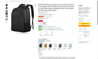 Mochila para laptop MATEIN por $298 | Oferta Amazon