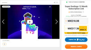 Super Duolingo Suscripción 12 Meses por $25 en Kinguin