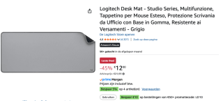 Logitech Desk Mat - Studio Series voor €12 bij Amazon