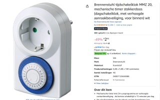 Brennenstuhl tijdschakelklok voor €2,96 bij Amazon