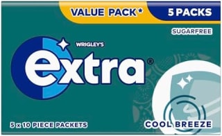 Extra Sugar Free Chewing Gum Cool Breeze 5 Pack £1.57 (£1.49 S&S)