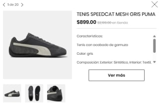 Tenis Speedcat Mesh Gris Puma por $899 | Oferta Privalia