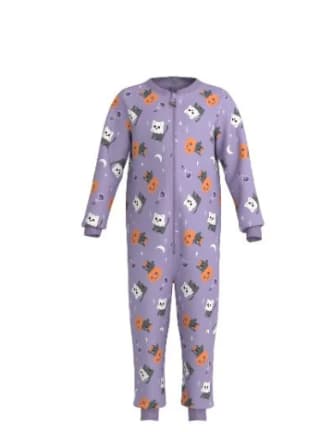 Pijama largo infantil Halloween lila por 5.99€