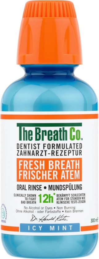 The Breath Co. Dentist Formulated Mouthwash for 12 Hours of Fresh Breath, ICY Mint Fl
