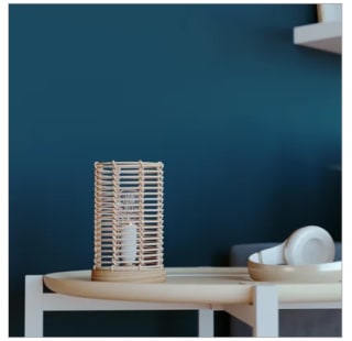 Lampe, E14 nature rotin bois baladeuse, INSPIRE Poppy, H.20cm à 20,70€