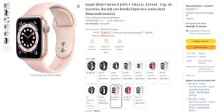 Apple Watch Series 6 (GPS + Cellular) 46mm Reacondicionado $2,658 | Amazon