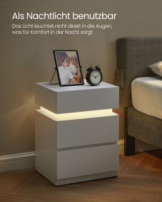 VASAGLE Nachtkastje met LED-verlichting voor €35,99 bij Songmics