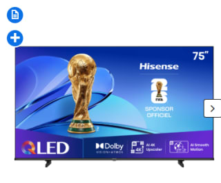 TV QLED 4K 75 à 599,99€