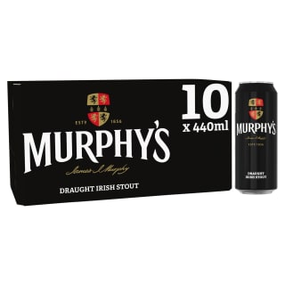 Murphy's Draught Irish Stout Can 10x440ml for £10 at Tesco