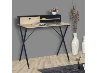 Escritorio Mitsai Vienna marrón negro 90x50x76 cm por 40,49€