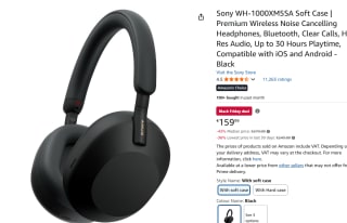 Sony WH-1000XM5SA Soft Case voor €159,99 bij Amazon