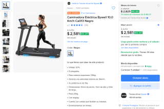Caminadora Bywell CA013 1 hp por $2,581 | Oferta Mercado Libre