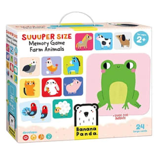 Banana Panda - Grote Memory Spel Boerderijdieren - 24st. XXL voor €25 bij Lobbes