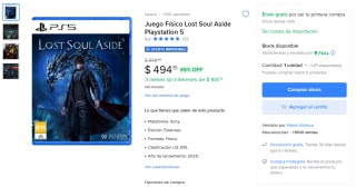 Lost Soul Aside PS5 por $494 | Mercado Libre