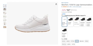 Skechers 155616 Lage damessneakers voor €34,98 bij Amazon