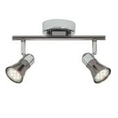 Brilliant plafonnier Amalfi LED 2x GU10 3 W 250 lumen rvs voor €6,90 bij Gamma