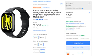 Xiaomi Redmi Watch 5 Active 2" por $572 | Oferta Mercado Libre