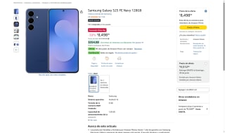 Samsung Galaxy S25 FE por $6,748 | Amazon (Banamex MSI)