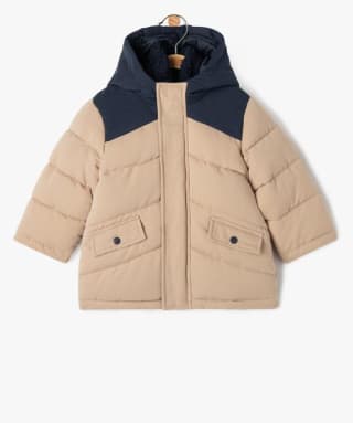 Blouson à capuche avec gilet amovible bébé garçon beige fonce à 19,99€