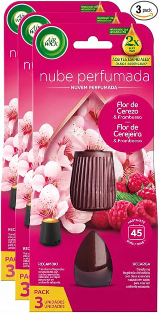 Air Wick Essential Mist 3 Recambios Flor Cerezo Frambuesa por 11,99€