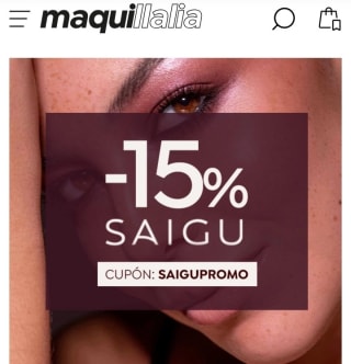 -15% de Descuento en Maquillaje Saigu.