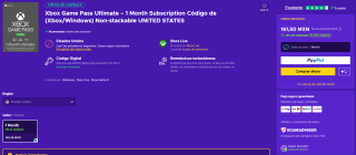1 Mes de Xbox Game Pass Ultimate por $171 | Oferta Eneba
