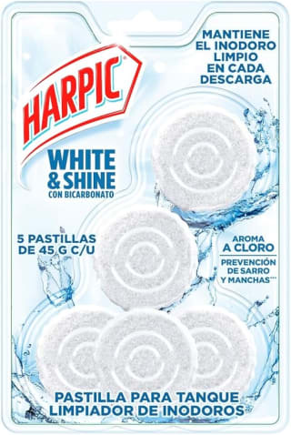 Harpic Pastillas Acuaticas con Cloro, 5 piezas por $50 | Oferta Amazon