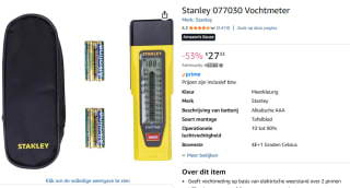 Stanley Vochtmeter voor €27,33 bij Amazon
