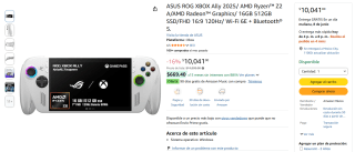 ASUS ROG XBOX Ally 2025 16GB 512GB por $10,041 | Oferta Amazon