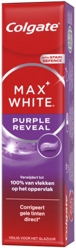 Colgate Max White Purple Reveal (12 x 75 ml) voor €15,32 bij Bol