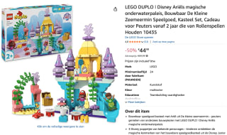 LEGO DUPLO - Ariel's Magical Underwater Palace voor € €44,99 bij Amazon