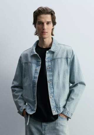 Lefties cazadora denim boxy cordón indigo por 5,99€