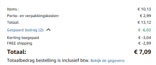 INIU 240W USB-C kabel 2-pack 2m voor €7,09 bij Amazon