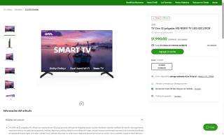 TV Onn Roku 32" por $1,990 | Bodega Aurrera