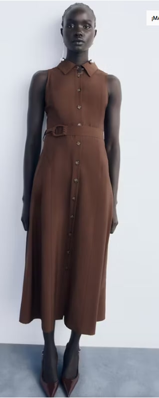 Vestido camisero cinturón por 15.99€