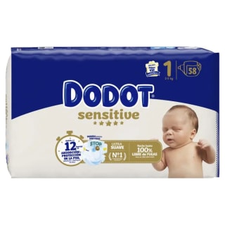 Dodot Sensitive Talla 1 (58 uds) por 24,69€ en Primor