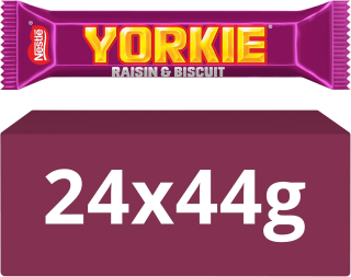 Nestlé Yorkie Raisin & Biscuit chocolate bars (24 x 44g) for £10.83 at Amazon