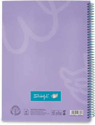 Mr. Wonderful Libreta A4 lila (240 páginas cuadriculadas) por 2,68€ en Amazon