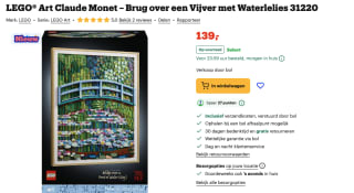 LEGO® Art Claude Monet Brug over een Vijver met Waterlelies voor €139 met Bol select