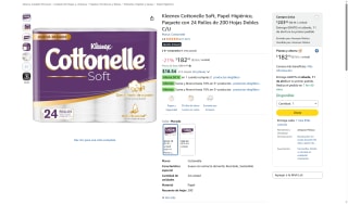 Papel Higiénico Kleenex Cottonelle Soft 24 Rollos por $132 | Amazon