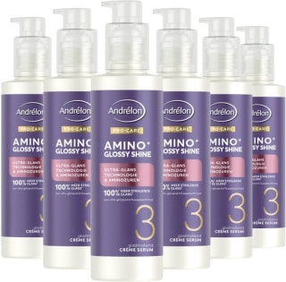 Andrélon Pro-Care Amino+ Glossy Shine crème serum (6×200 ml) voor €19,99 bij Bol