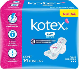 Kotex Slim Con Alas Toallas Sanitarias por $20 | Oferta Amazon