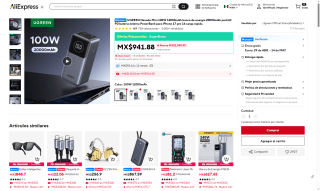 UGREEN Nexode Mini 100W 12000mAh por $736 | AliExpress