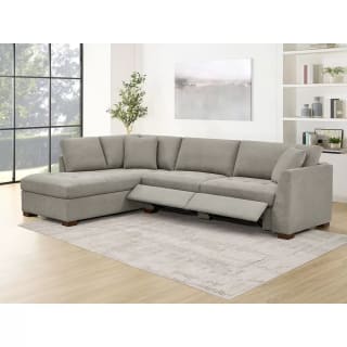 Thomasville Miles Grey Fabric Corner Sofa with Power Footrests in 2 Configurations