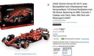 LEGO Technic Ferrari SF-24 F1 auto voor €125,99dmv code bij Amazon