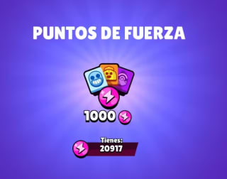 Gratis 1000 puntos de fuerza en Brawl Stars